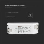 72W  DC:30-42V 0.4A 1600mA V-TAC barošanas bloks LED paneļiem, IP20, balts