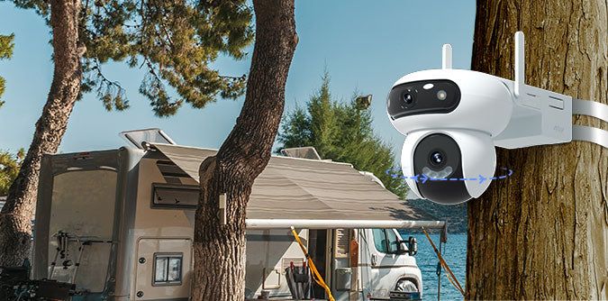 EZVIZ HB90x - 4G Dual-Lens All-Day Recording  kamera + 8W saules panelis