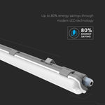 18W(1700Lm) 120cm LED T8 bulb luminaire, IP65 waterproof, V-TAC, cold white light 6400K