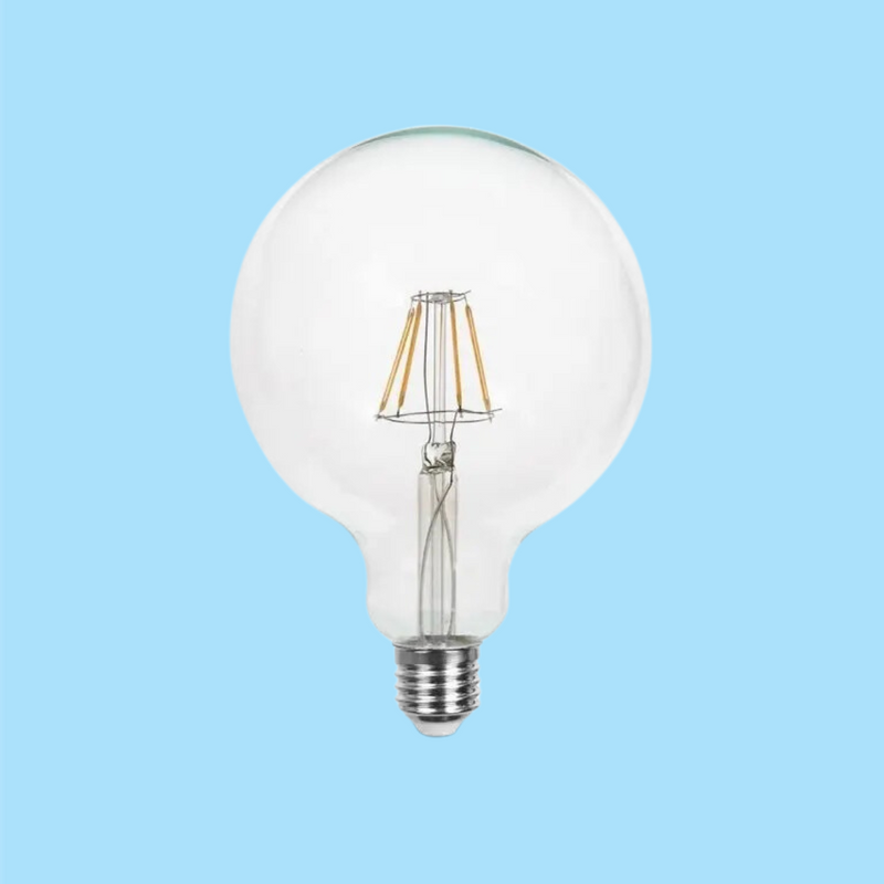 E27 6W(806Lm) LED hõõglamp, klaas, G125, IP20, jaheda valge 6400K