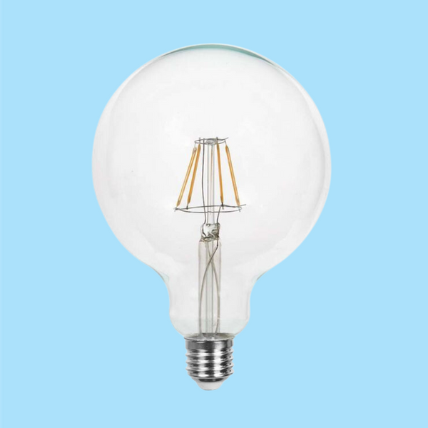 E27 12W(1521Lm) LED Bulb Filament, G125, glass, V-TAC, IP20, cold white light 6500K