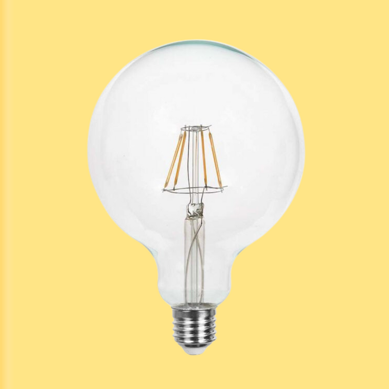 E27 12W(1521Lm) LED-lambi hõõgniit, G125, klaas, V-TAC, IP20, soe valge valgus 3000K