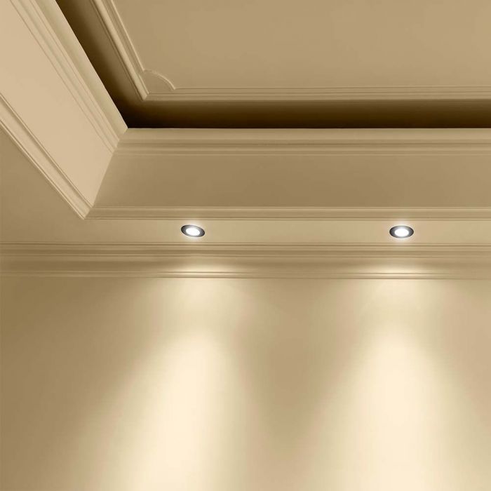 GU10 recessed frame/fixture, round, Ø81X40mm, recessed. Dimm. Ø63mm, black, 2 pcs, V-TAC