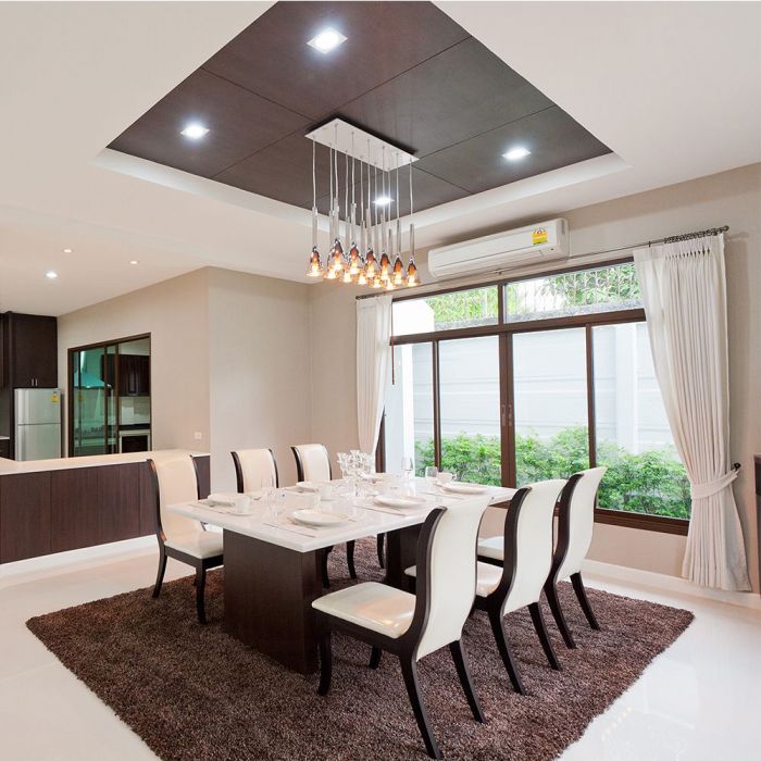 GU10 recessed frame/fixture, square, adjustable light direction, 85x85x40mm, recessed. Ø72mm, white/rose gold, V-TAC