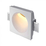 GU10 infälld ram/armatur för gipsskivor, kvadratisk, vit, 120x120x60mm, infälld. Storlek: 120 x 120 x 120 mm 125x125mm, V-TAC