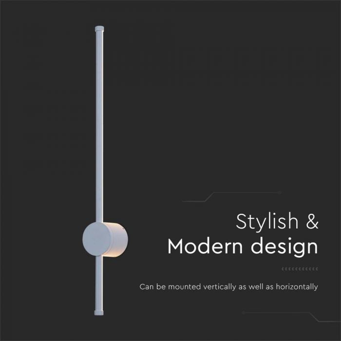 12W(1590Lm) LED Fasādes gaismeklis, V-TAC, IP65, balts, neitrāli balta gaisma 4000K