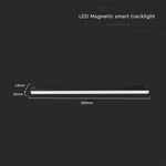 20W (2100Lm) LED SMART magnetiline rööpvalgusti, V-TAC, DC:48V, IP20, must, 3IN1