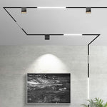 10W(900Lm) LED SMART magnetiline raidvalgusti, V-TAC, DC:48V, IP20, must, 3IN1