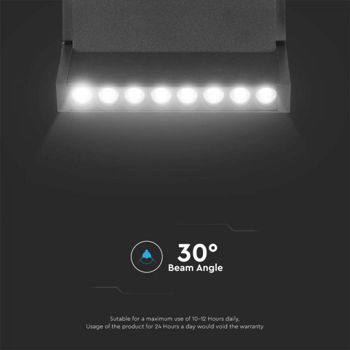 10W(900Lm) LED SMART magnetiline raidvalgusti, V-TAC, DC:48V, IP20, must, 3IN1