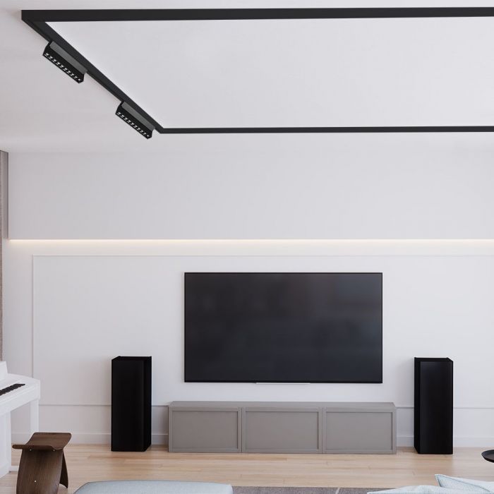 10W(900Lm) LED SMART magnetiline raidvalgusti, V-TA, IP20, must, 3IN1