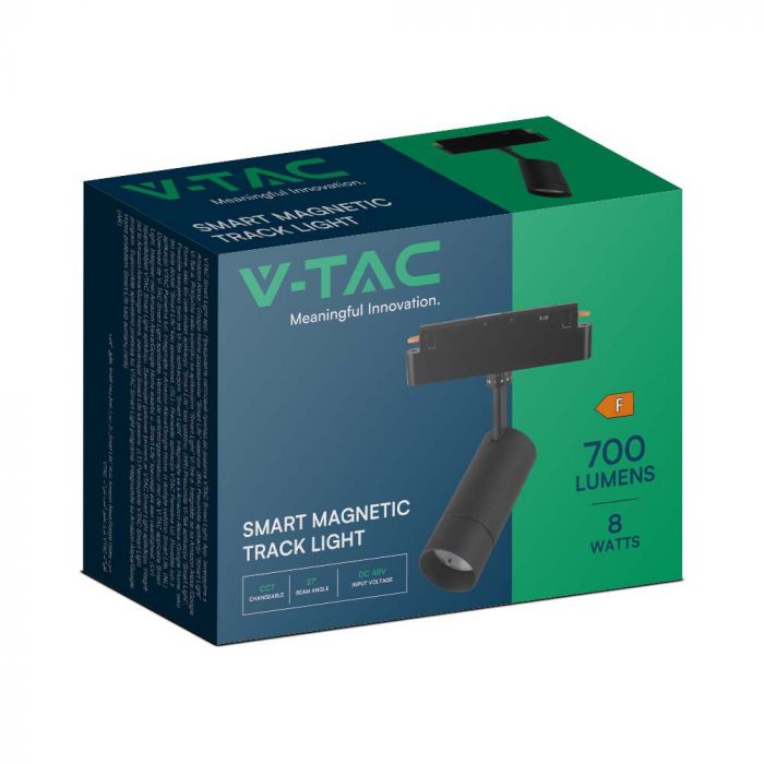 8W (700Lm) LED SMART magnetiline raidvalgusti, V-TAC, DC:48V, IP20, 3IN1