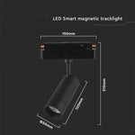 8W (700Lm) LED SMART magnetiline raidvalgusti, V-TAC, DC:48V, IP20, 3IN1