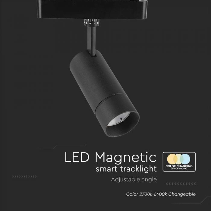 8W(700Lm) LED SMART magnetic track system light, V-TAC, DC:48V, IP20, 3IN1