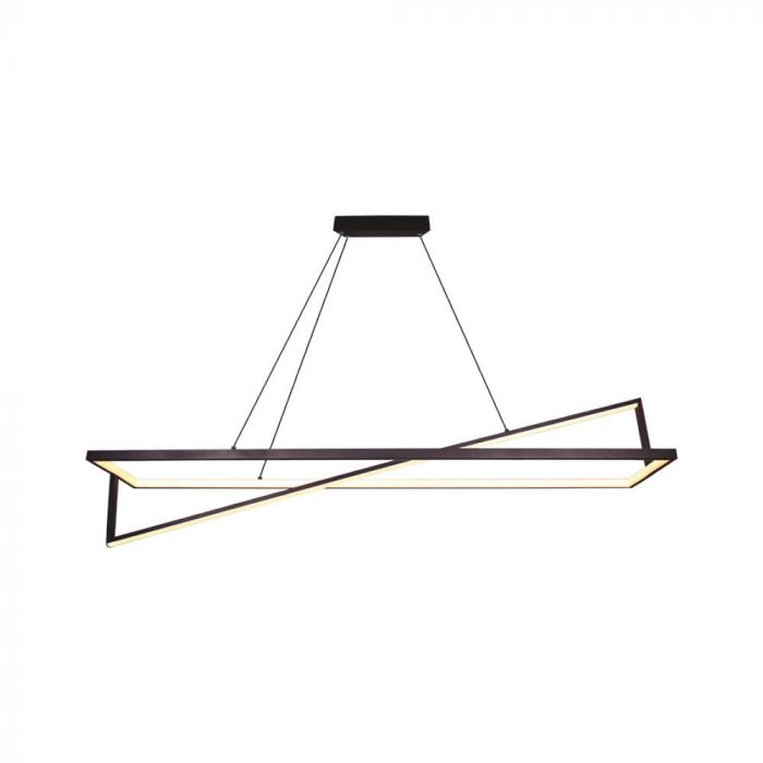 45W(4470Lm) LED TRIAC dizaina gaismeklis, V-TAC, IP20, melns, dimmējams, 1140x160x1580mm, silti balta gaisma 3000K