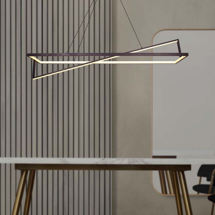 45W(4470Lm) LED TRIAC dizaina gaismeklis, V-TAC, IP20, melns, dimmējams, 1140x160x1580mm, silti balta gaisma 3000K