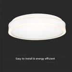 38W(4050Lm) LED-takarmatur, V-TAC, rund, vit finish, neutralvit 4000K