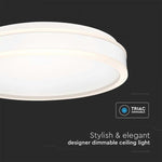 38W(4050Lm) LED-takarmatur, V-TAC, rund, vit finish, neutralvit 4000K