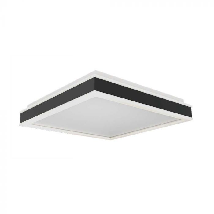 38W(4050Lm) LED-takarmatur, V-TAC, fyrkantig, svart finish, neutralvit 4000K