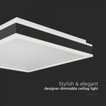 38W(4050Lm) LED-takarmatur, V-TAC, fyrkantig, svart finish, neutralvit 4000K