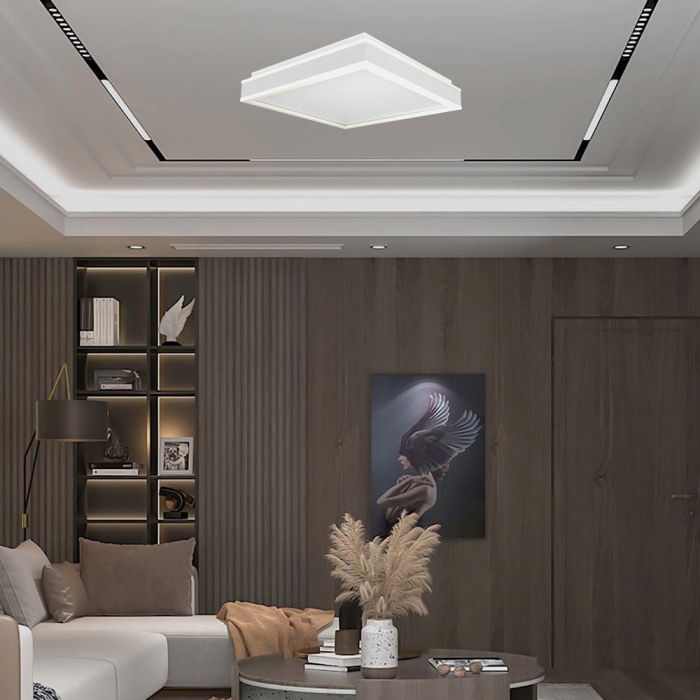 38W(4050Lm) LED-takarmatur, V-TAC, rund, vit finish, neutralvit 4000K