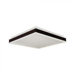 48W(4480Lm) LED-kupolarmatur, IP20, V-TAC, fyrkantig, med svart finish, 500x500x62mm, 4000K neutral