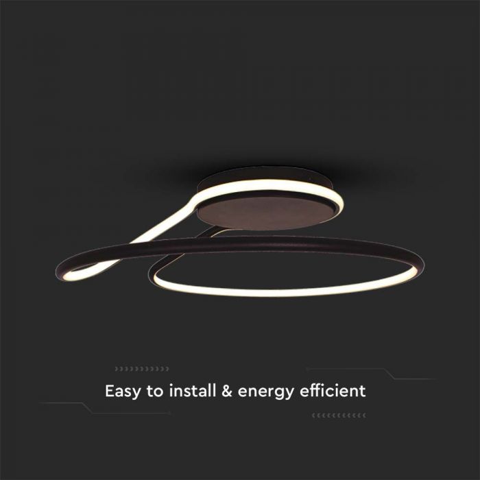 SUPERAKCIJA_54W(5330Lm) LED dizaina gaismeklis, V-TAC, IP20, melns/balts,  530x210x200mm, neitrāli balta gaisma 4000K