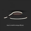 SUPERAKCIJA_54W(5330Lm) LED dizaina gaismeklis, V-TAC, IP20, melns/balts,  530x210x200mm, neitrāli balta gaisma 4000K