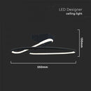 SUPERACTION_20W(2130Lm) LED disainvalgusti, V-TAC, IP20, must, 250x130mm, neutraalne valge 4000K