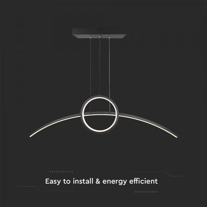 30W(3200Lm) LED disainvalgusti, V-TAC, IP20, must, 890x250mm, neutraalne valge 4000K