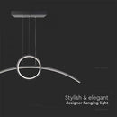 30W(3200Lm) LED disainvalgusti, V-TAC, IP20, must, 890x250mm, neutraalne valge 4000K