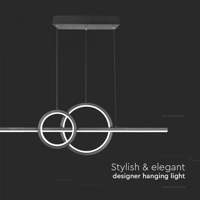 15W(1500Lm) LED design luminaire, V-TAC, IP20, black, 915x215mm, neutral white 4000K