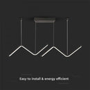 12W(1280Lm) LED dizaina gaismeklis, V-TAC, IP20, nelns, 1000x915x260x35mm, neitrāli balta gaisma 4000K