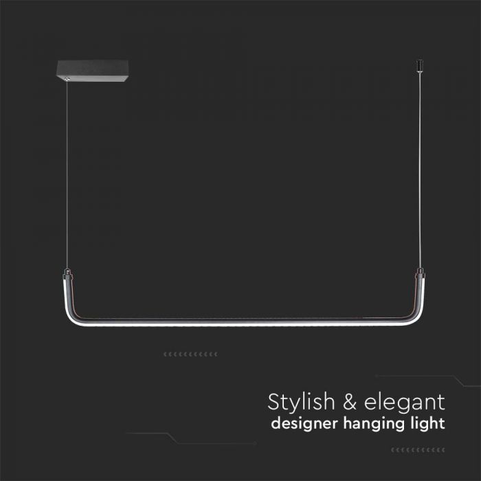 12W(1200Lm) LED design luminaire, V-TAC, IP20, black, neutral white 4000K