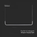 12W(1200Lm) LED design luminaire, V-TAC, IP20, black, neutral white 4000K