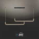 24W(2500Lm) LED linjär takarmatur, IP20, V-TAC, neutralvit 4000K0