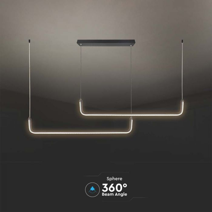 24W(2500Lm) LED linjär takarmatur, IP20, V-TAC, neutralvit 4000K0