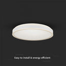 18W(1280Lm) LED dome light, V-TAC, IP20, white, neutral white light 4000K