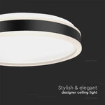 24W(2500Lm) LED-kupolarmatur, IP20, V-TAC, rund, svart, 450x62mm, neutralvit 4000K
