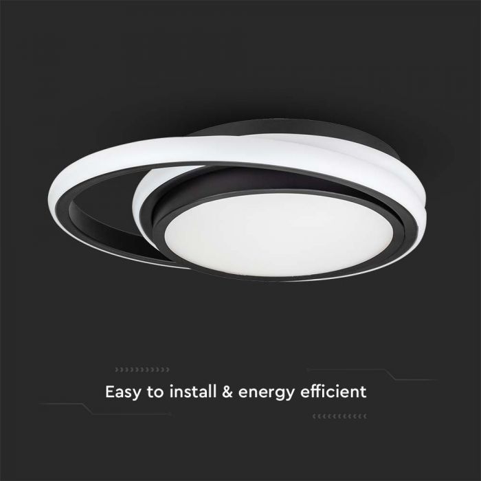 24W(2560Lm) LED dizaina gaismeklis, V-TAC, IP20, melns/balts, 310x60mm, neitrāli balta gaisma 4000K