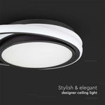 24W(2560Lm) LED dizaina gaismeklis, V-TAC, IP20, melns/balts, 310x60mm, neitrāli balta gaisma 4000K