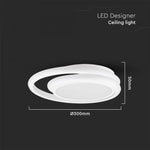 24W(2560Lm) LED-designarmatur, V-TAC, IP20, vit, 310x60mm, neutralvit 4000K