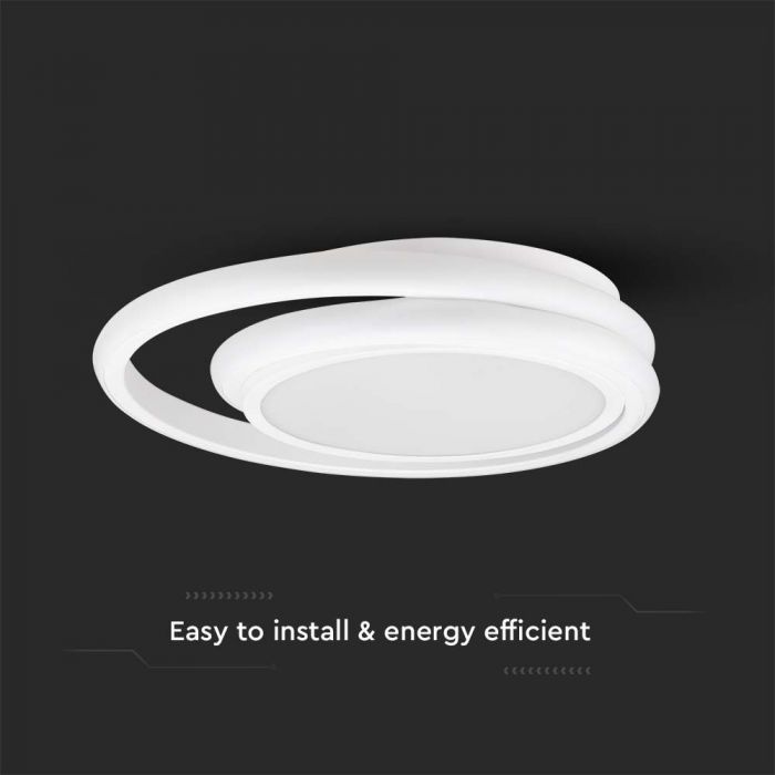 24W(2560Lm) LED-designarmatur, V-TAC, IP20, vit, 310x60mm, neutralvit 4000K