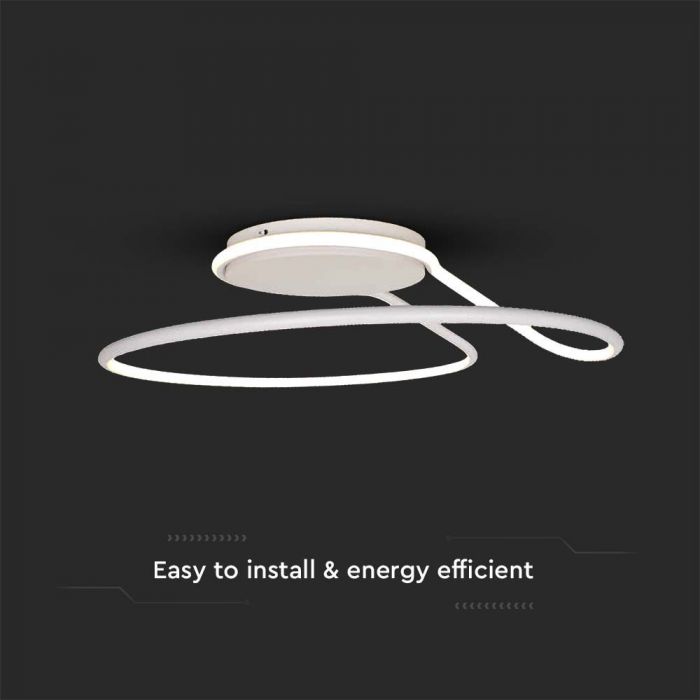 SUPERAKCIJA_24W(2560Lm) LED dizaina gaismeklis, V-TAC, IP20, balts, 250x160mm, neitrāli balta gaisma 4000K