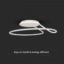 SUPERAKCIJA_24W(2560Lm) LED dizaina gaismeklis, V-TAC, IP20, balts, 250x160mm, neitrāli balta gaisma 4000K