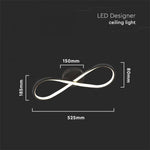 24W(2560Lm) LED dizaina gaismeklis, V-TAC, IP20, melns, 525x185x80mm, silti balta gaisma 3000K