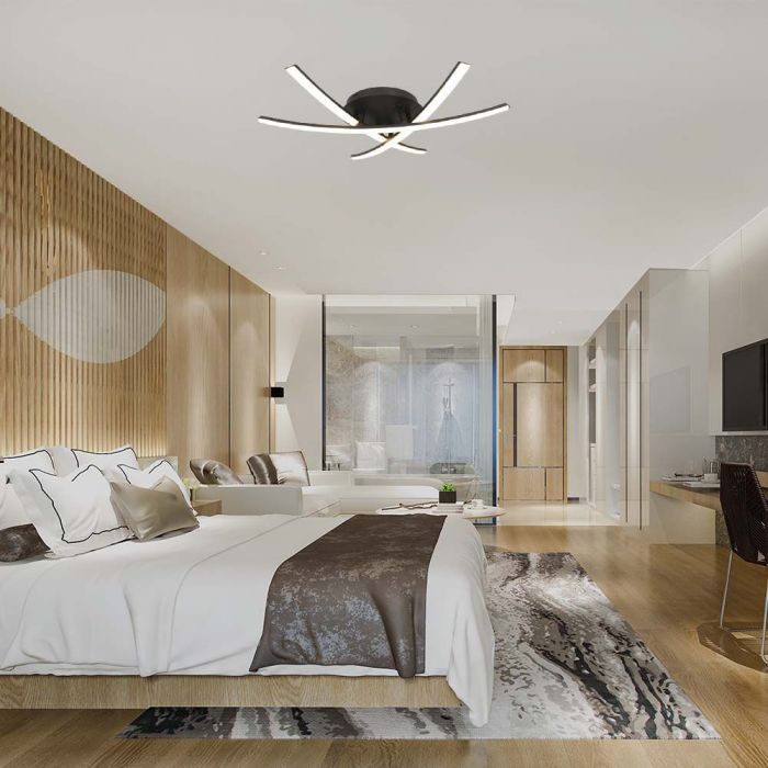 20W(2130Lm) LED-designarmatur, V-TAC, IP20, svart, 460x410x125mm, varmvitt ljus 3000K