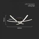 20W(2130Lm) LED design lamp, V-TAC, IP20, black, 460x410x125mm, warm white light 3000K