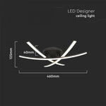 20W(2130Lm) LED-designarmatur, V-TAC, IP20, svart, 460x410x125mm, varmvitt ljus 3000K