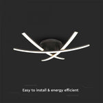 20W(2130Lm) LED-designarmatur, V-TAC, IP20, svart, 460x410x125mm, varmvitt ljus 3000K