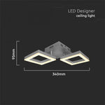 16W(1490Lm) LED disainvalgusti, V-TAC, IP20, hall, 340x95x160mm, soe valge valgus 3000K